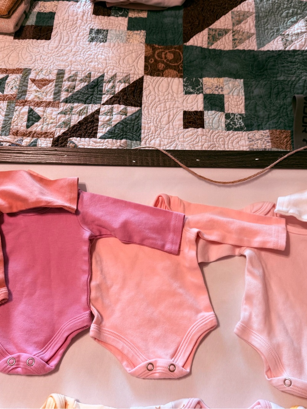 Newborn baby girl long sleeve outfits set of 4